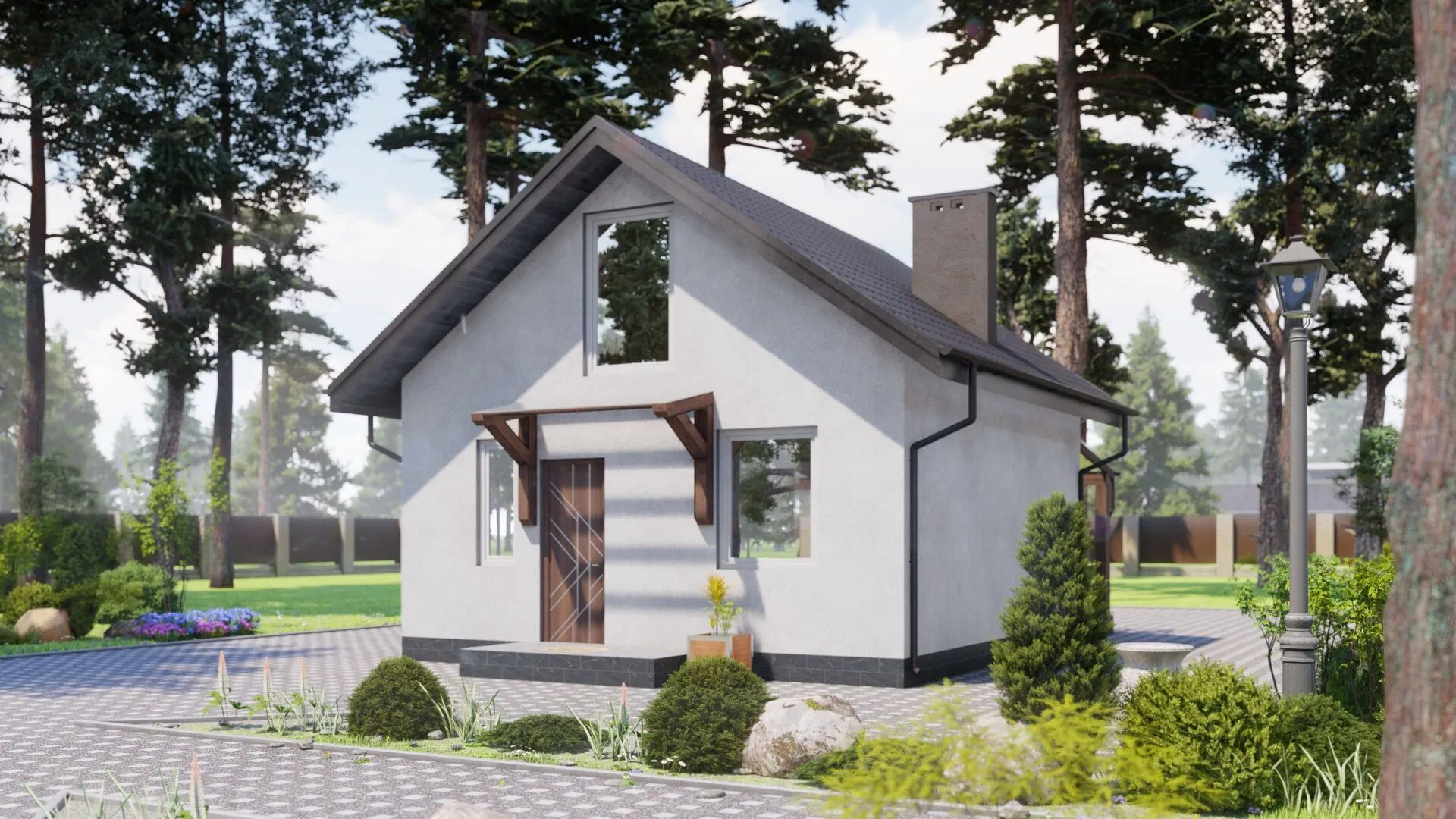 Дом с антресолью площадью 75,2 кв.м