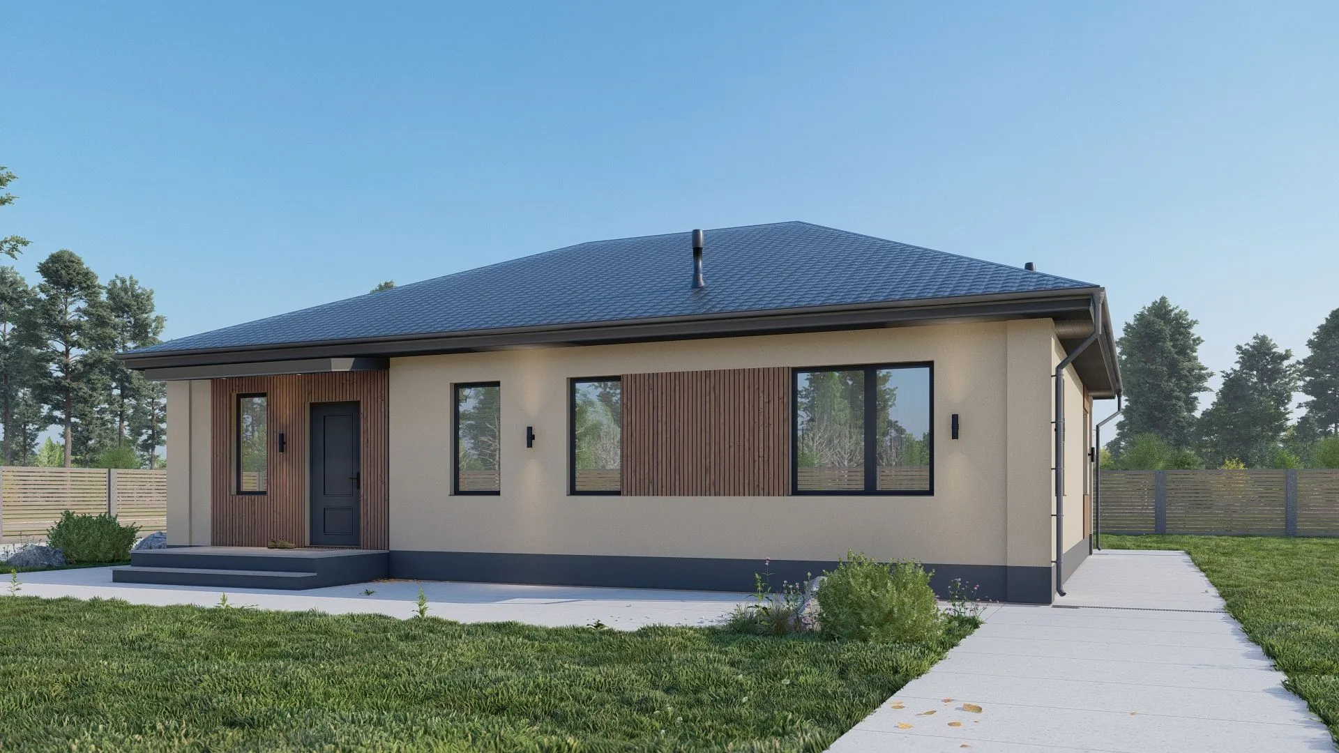 Одноэтажный дом 120 м2