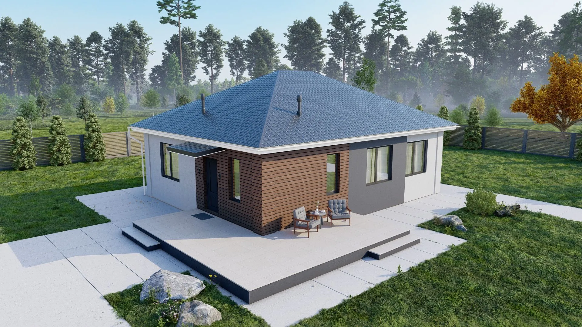 Одноэтажный дом 85 м2