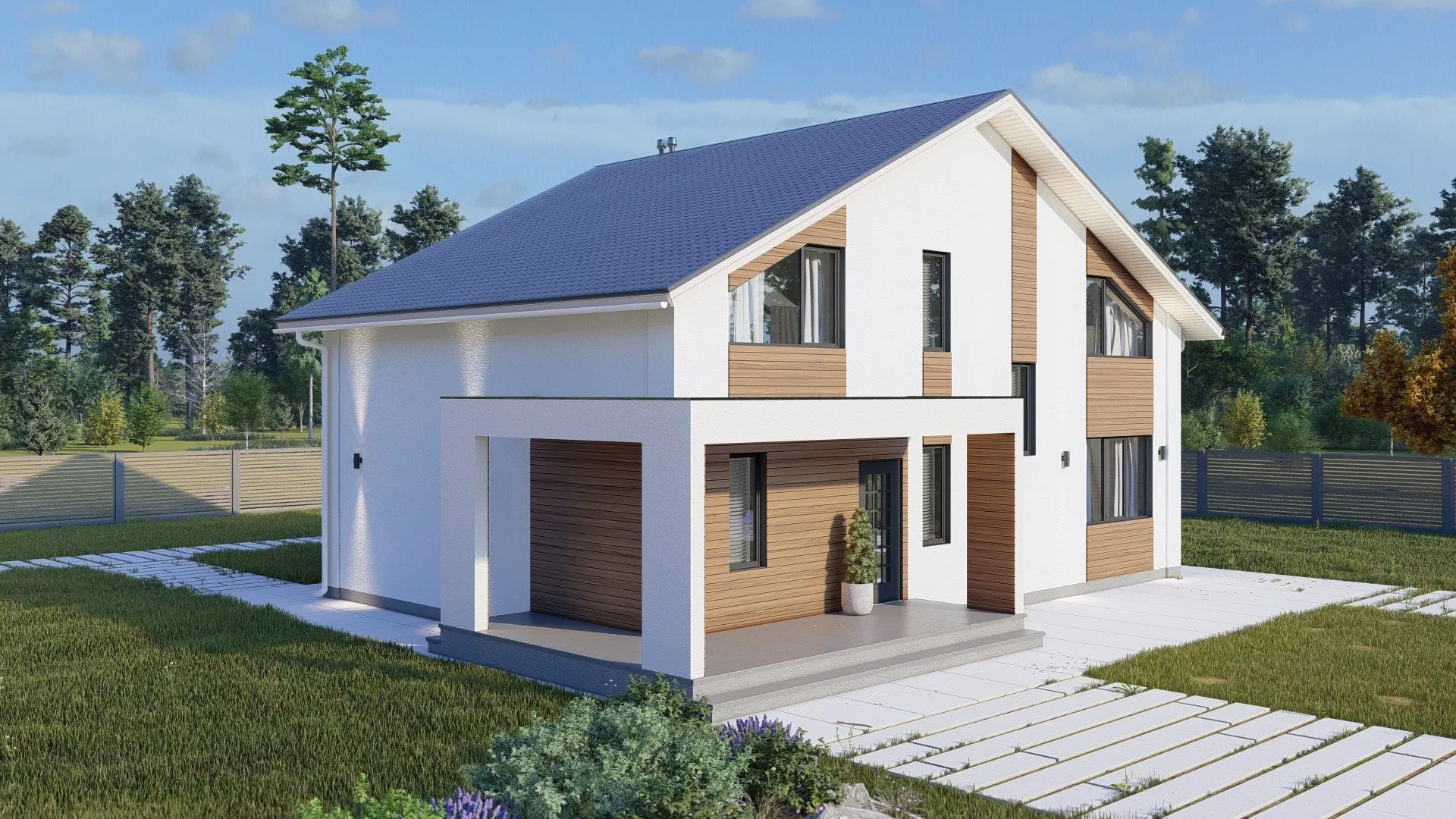 Дом Мансардный 200 м2