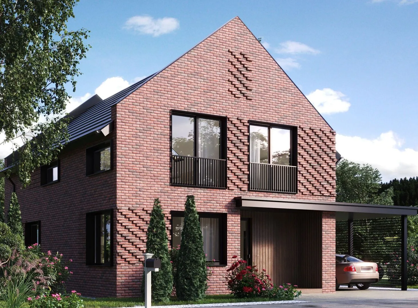 Кирпичный 2-х этажный жилой дом площадью 154 м2