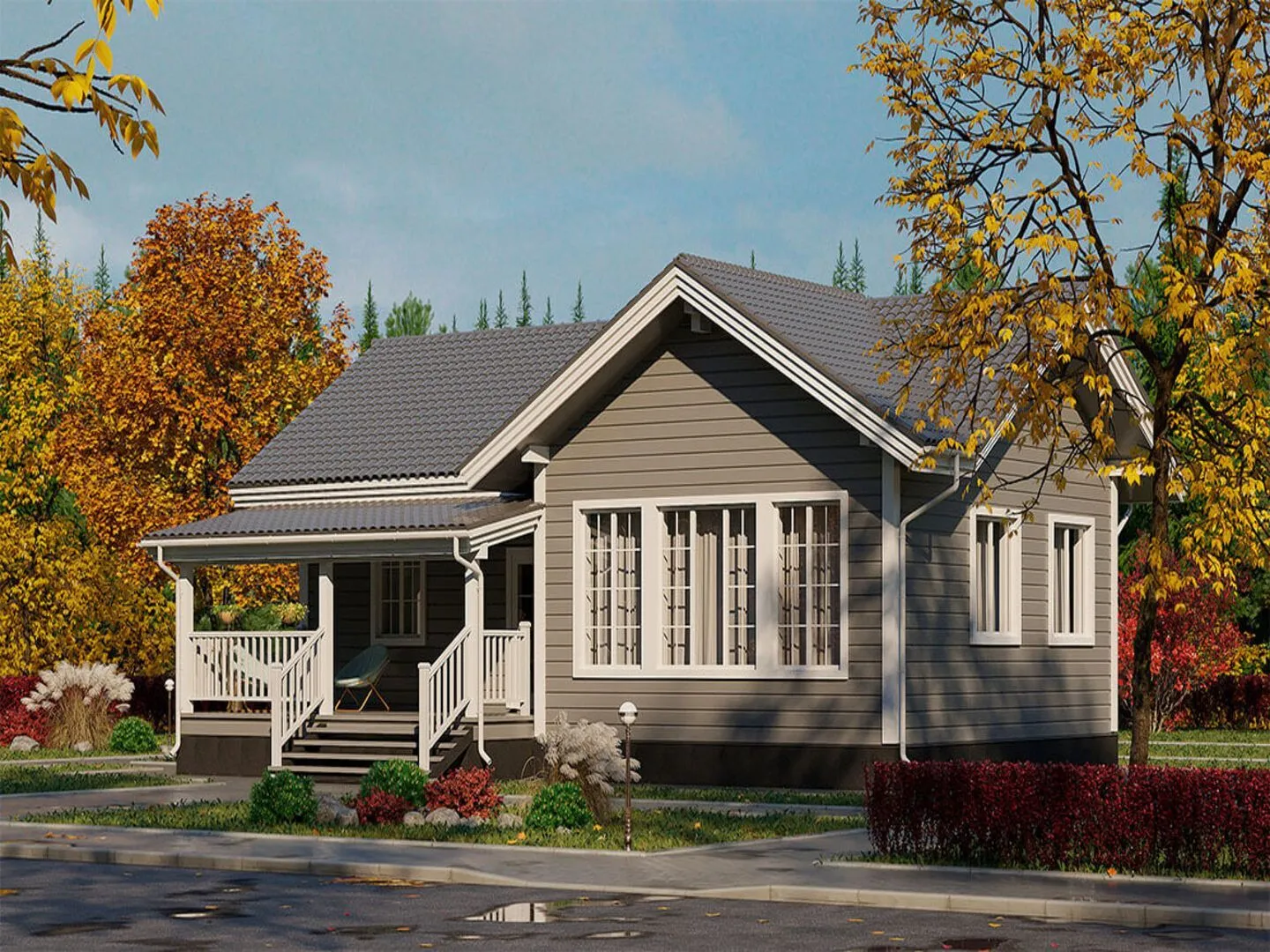 Одноэтажный дом в скандинавском стиле «Рерик 103»