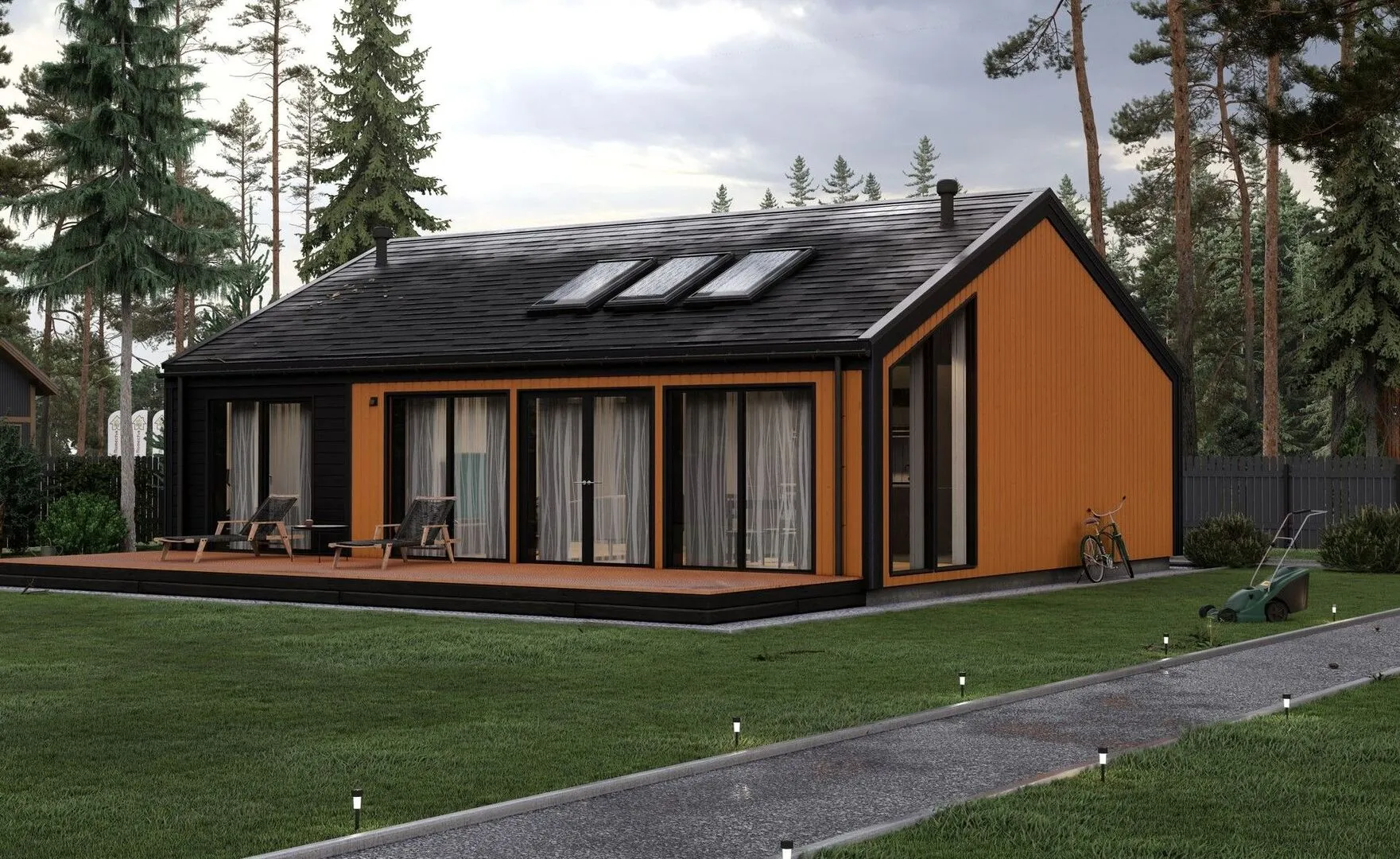 Дом комфорт-класса с минималистичной архитектурой 