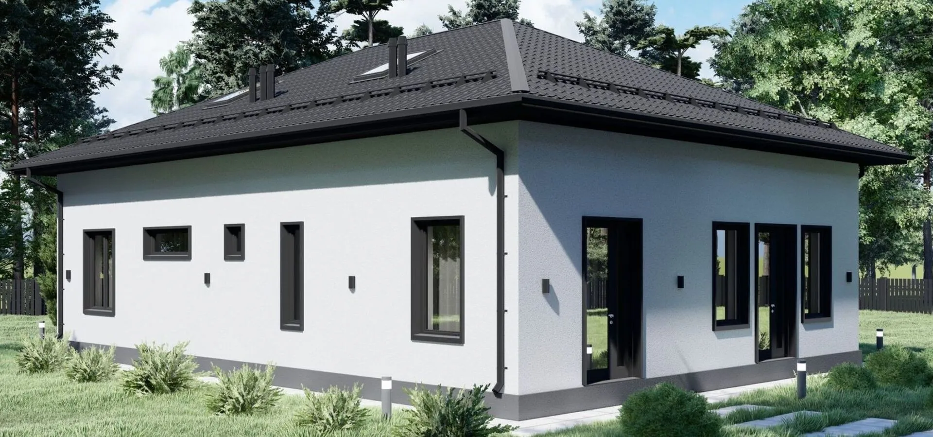 Стильный дом с мансардой S-211