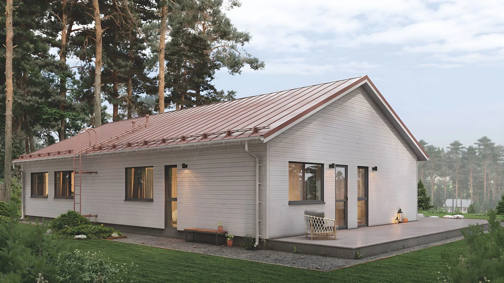 Одноэтажный дом Sweden 130