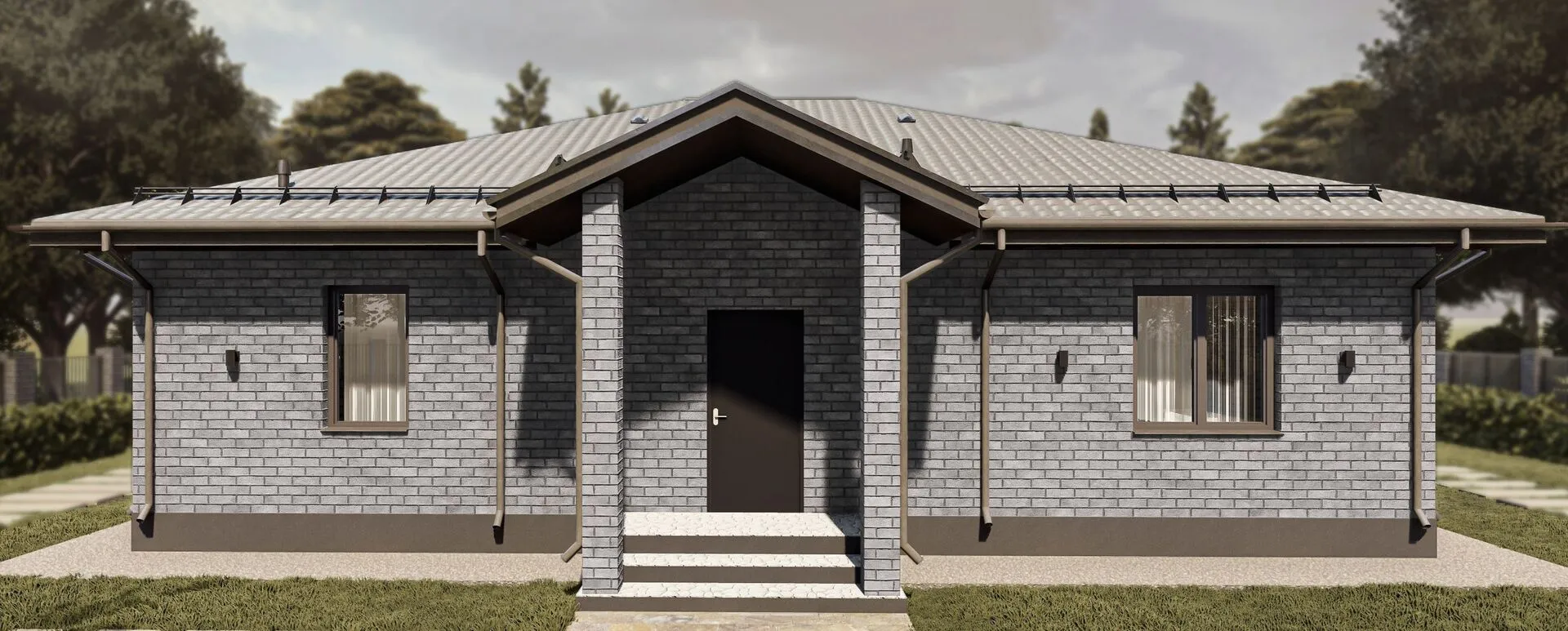 Одноэтажный дом по проекту «Пион-2. Березняки»