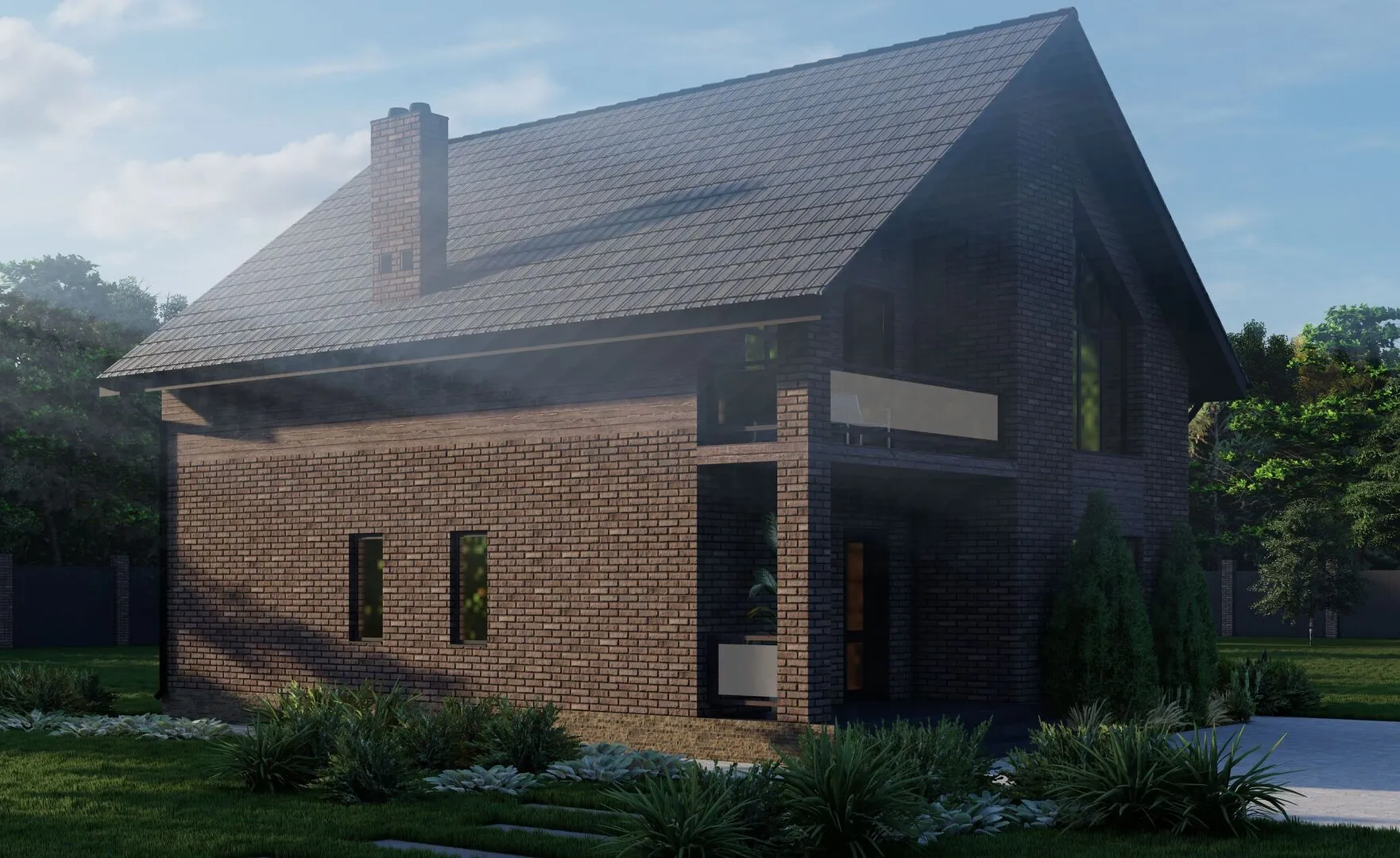 Двухэтажный коттедж С162