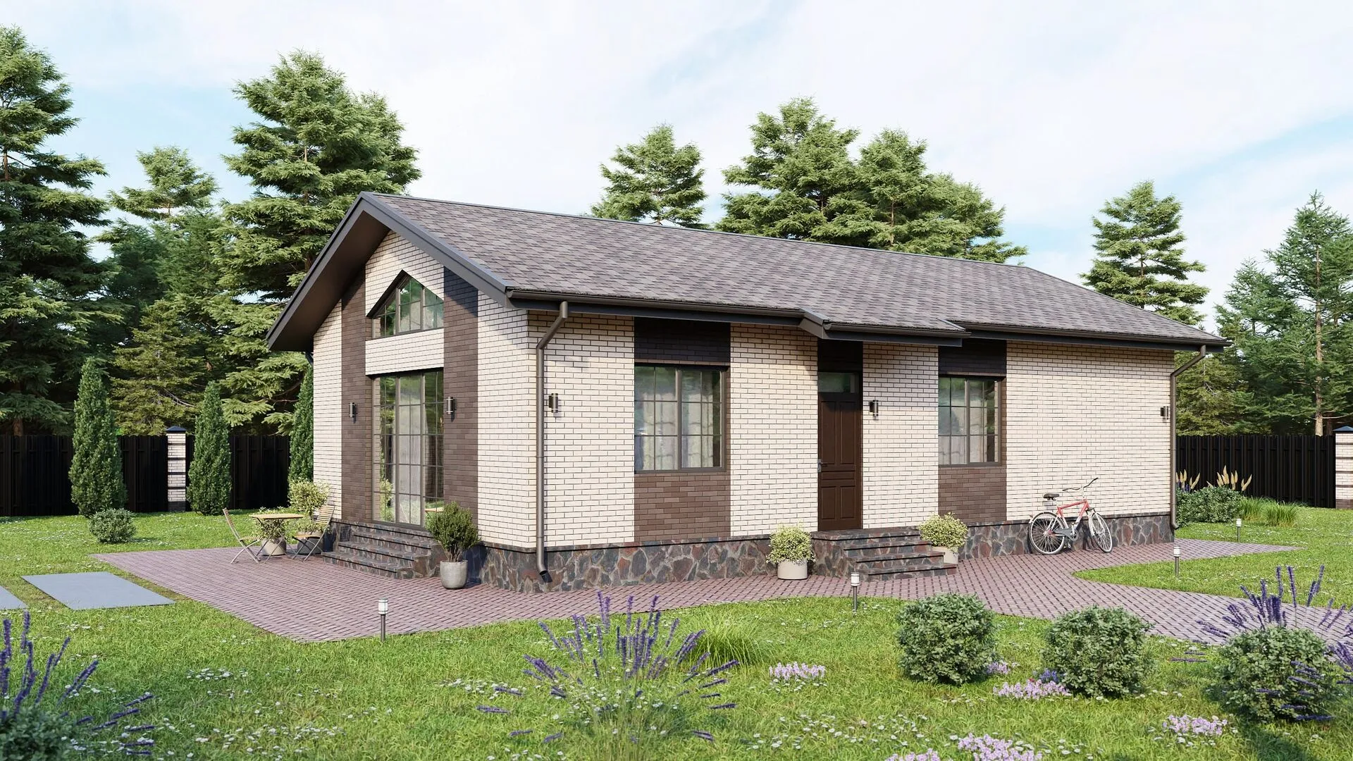 Одноэтажный коттедж, 85 кв.м.