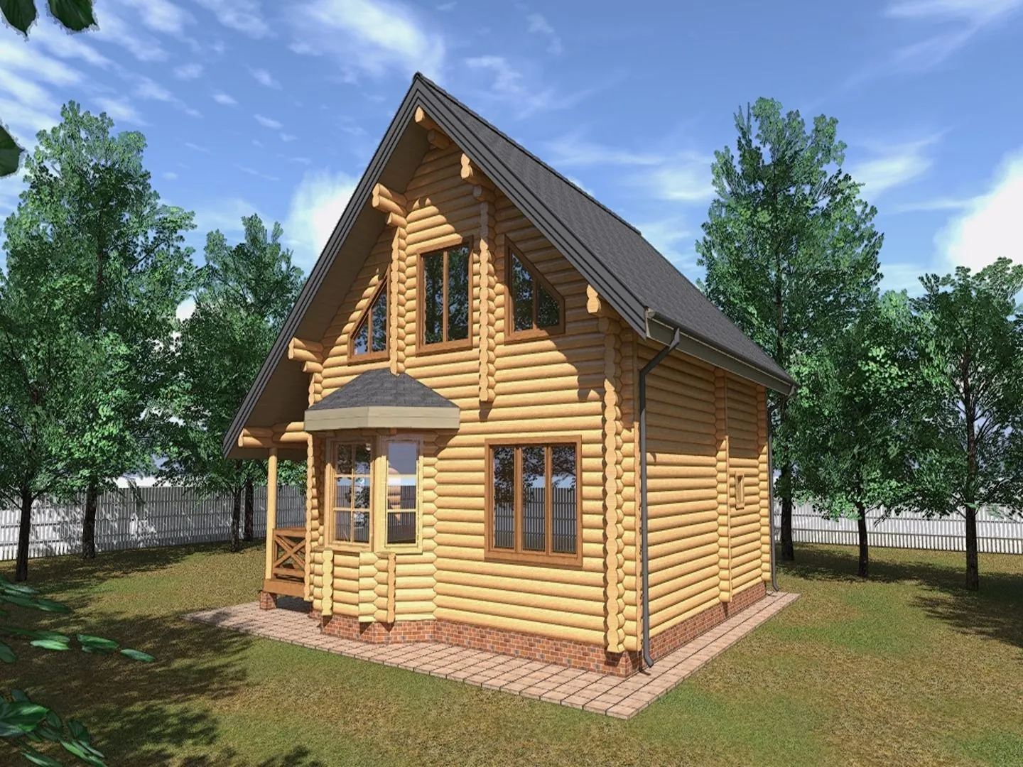 Загородный дом,Современный К-120