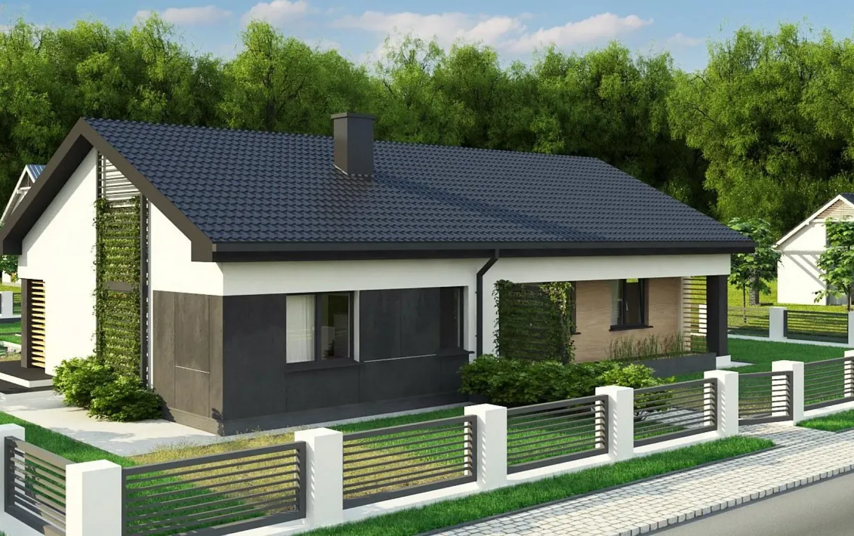 Одноэтажный дом с четырьмя спальнями S3-127-5 (Z349)