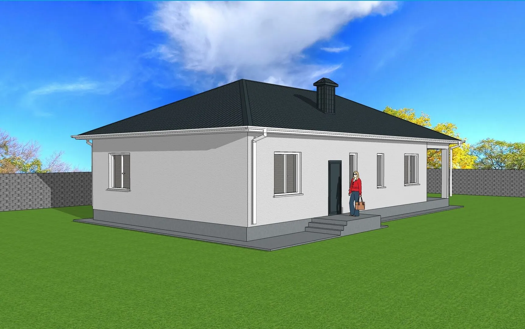 Проект одноэтажного дома СТ-4