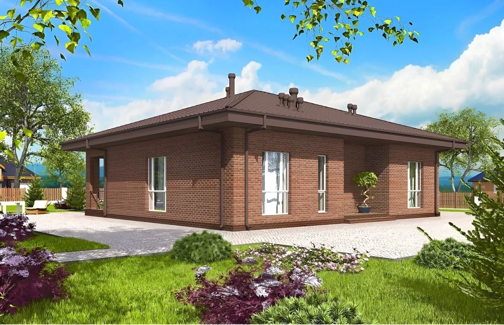 Кирпичный дом 70 м²