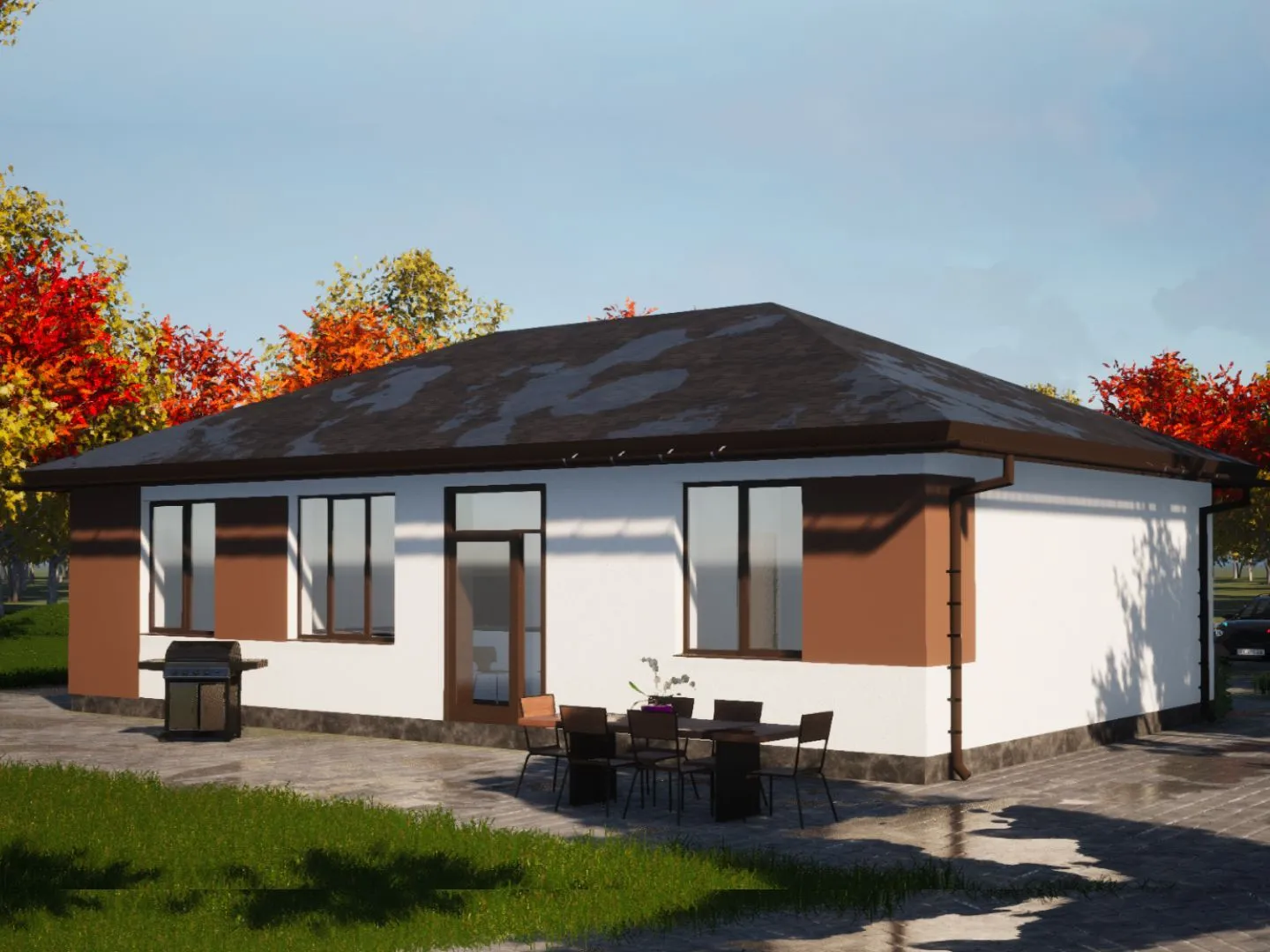 Классический одноэтажный дом SIMPLE