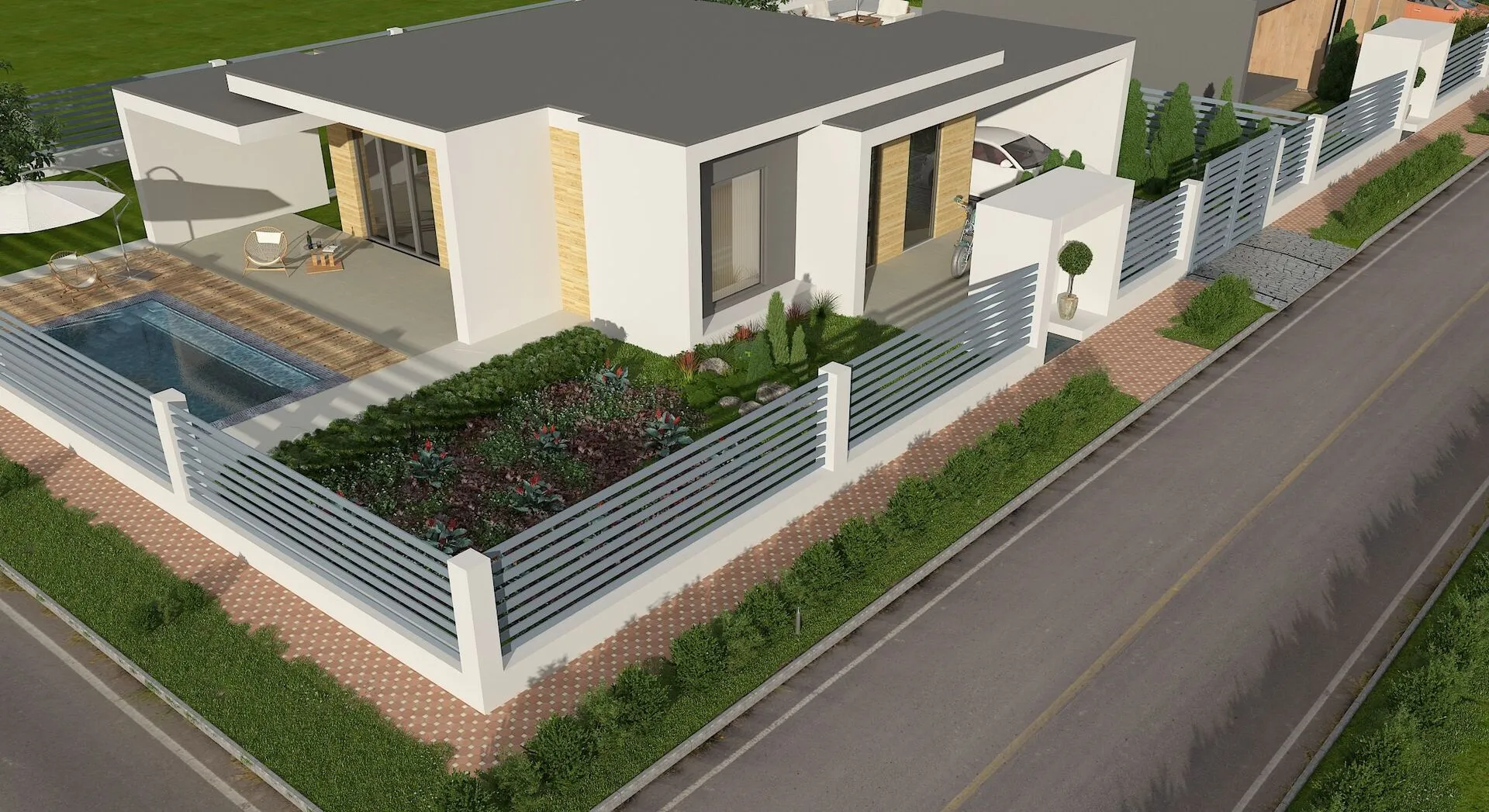 Одноэтажный современный дом