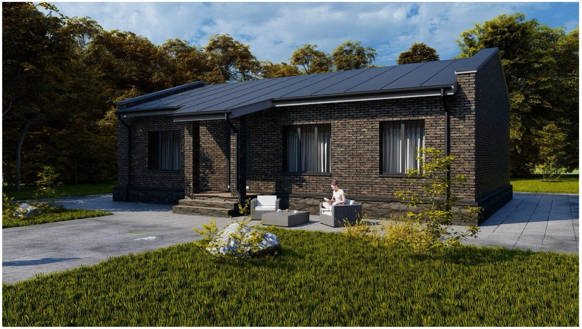 Одноэтажный дом 128 м2 GAMLA