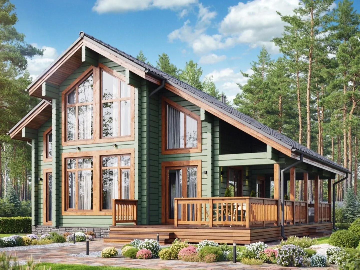 Дом из клееного бруса 