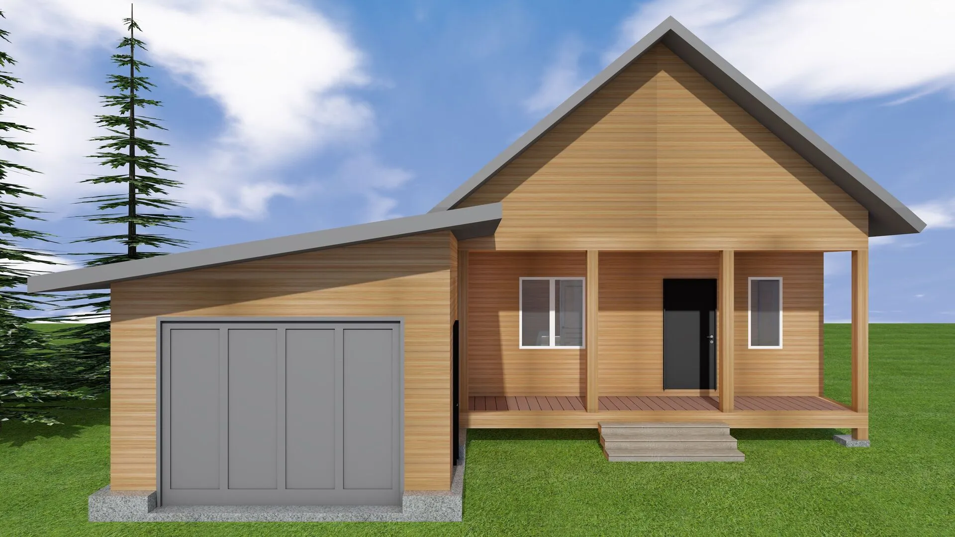 Брусовой дом с гаражом ТА-101