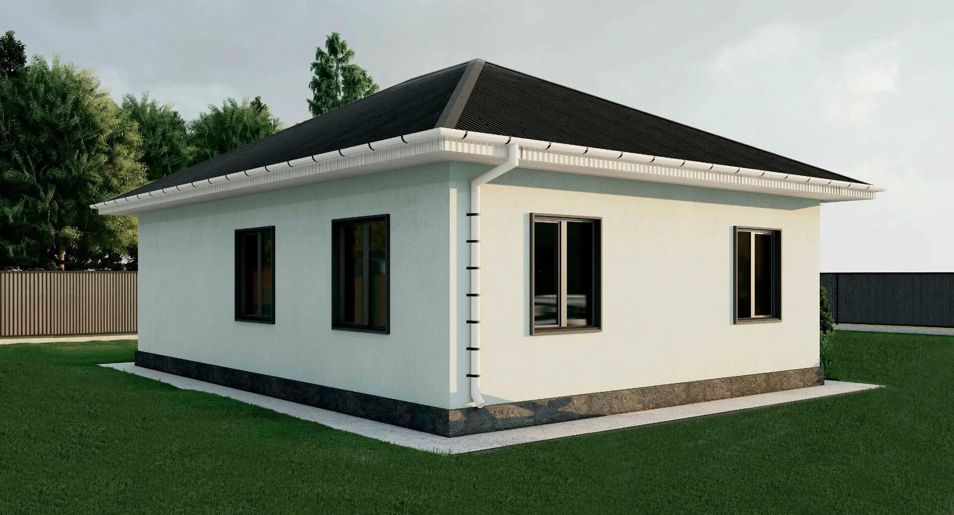 Трехкомнатный дом, площадью 73 кв.м., проект №65