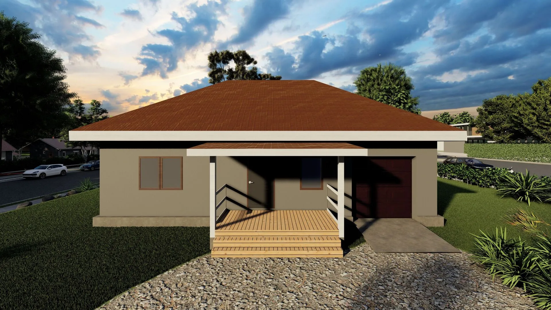 Элегантный Дом с вальмовой крышей