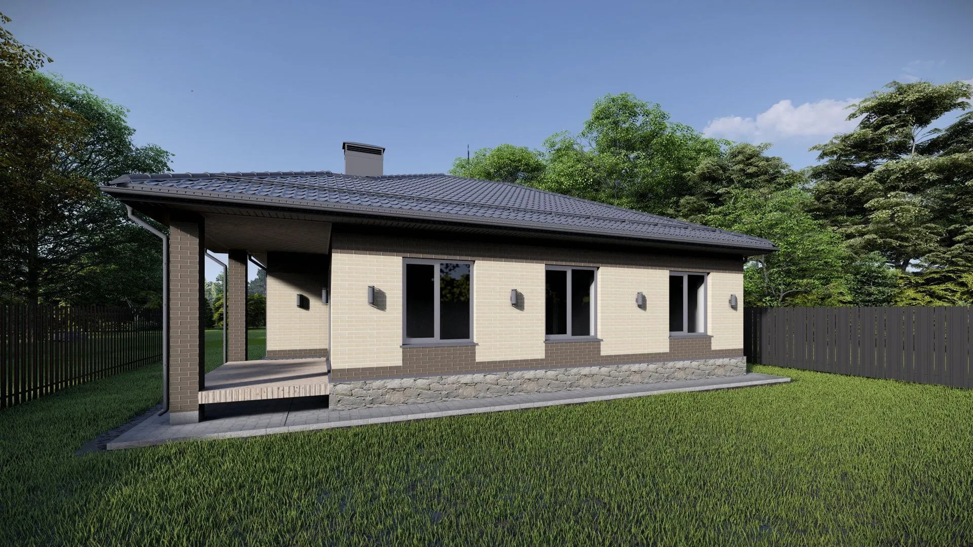 Одноэтажный дом 