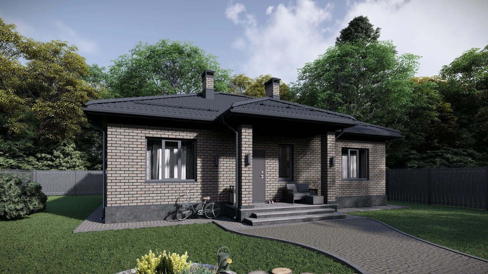 Одноэтажный дом 