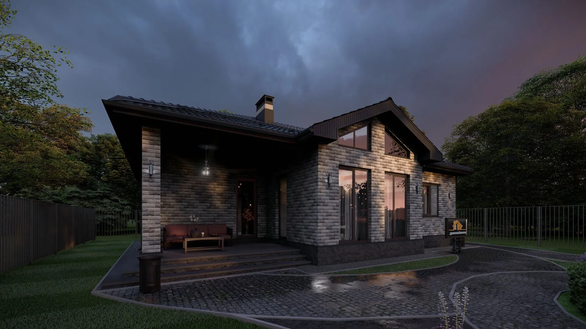 Одноэтажный дом 