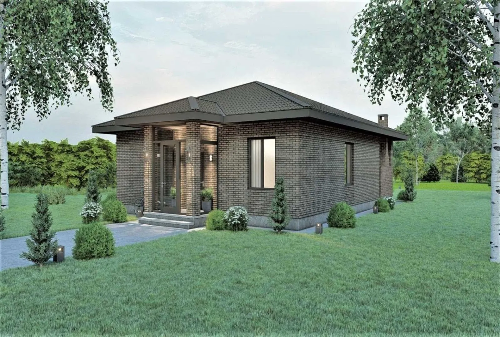 Одноэтажный дом по проекту 