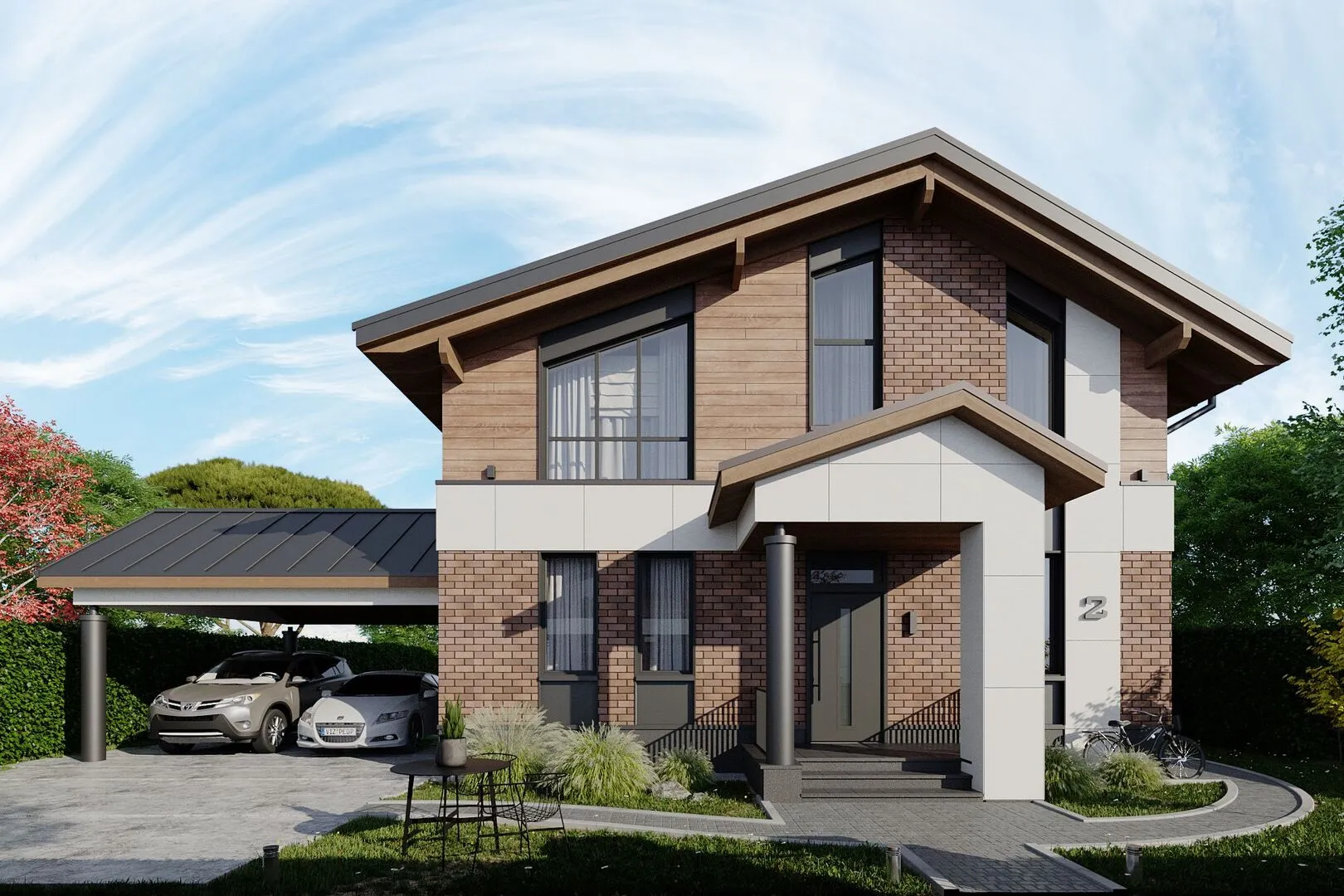 Двухэтажное Шале 220м2