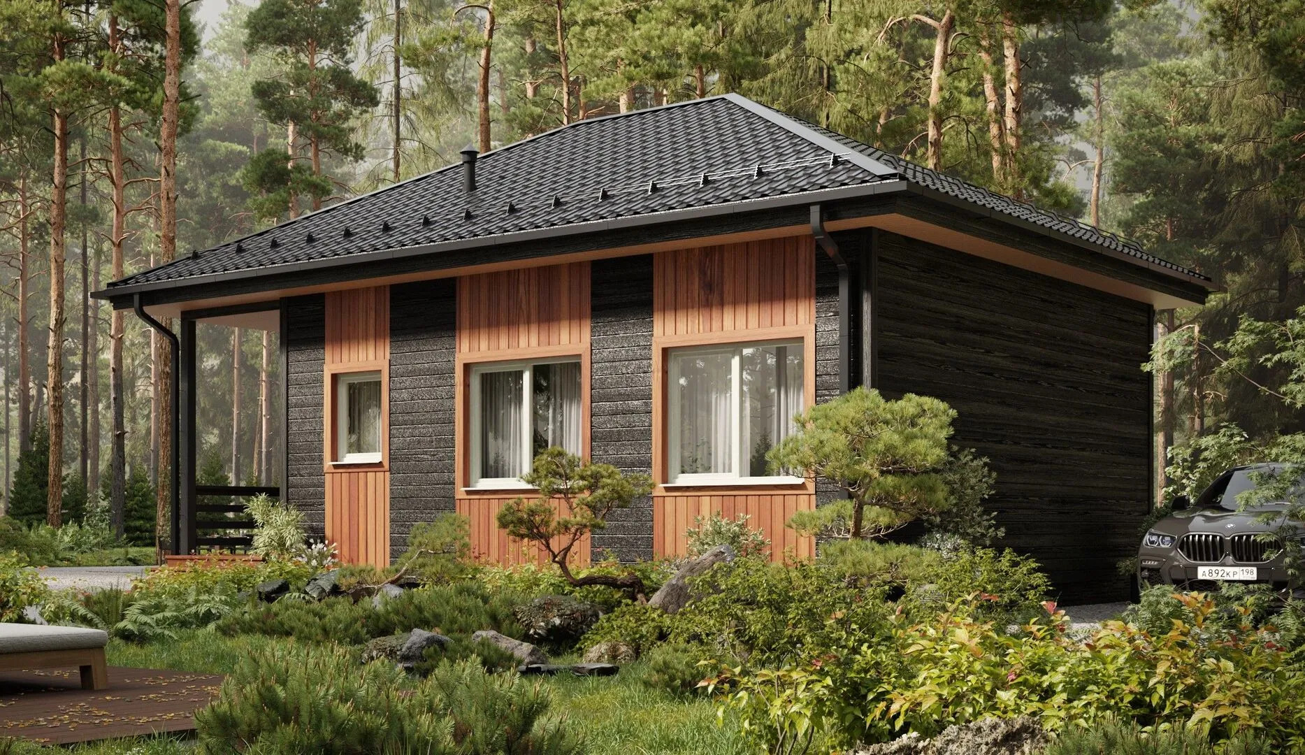 Каркасный дом по проекту KR 770