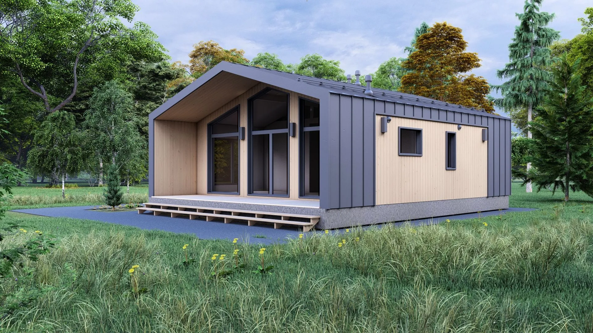 Барнхаус 8х10м (2 спальни)