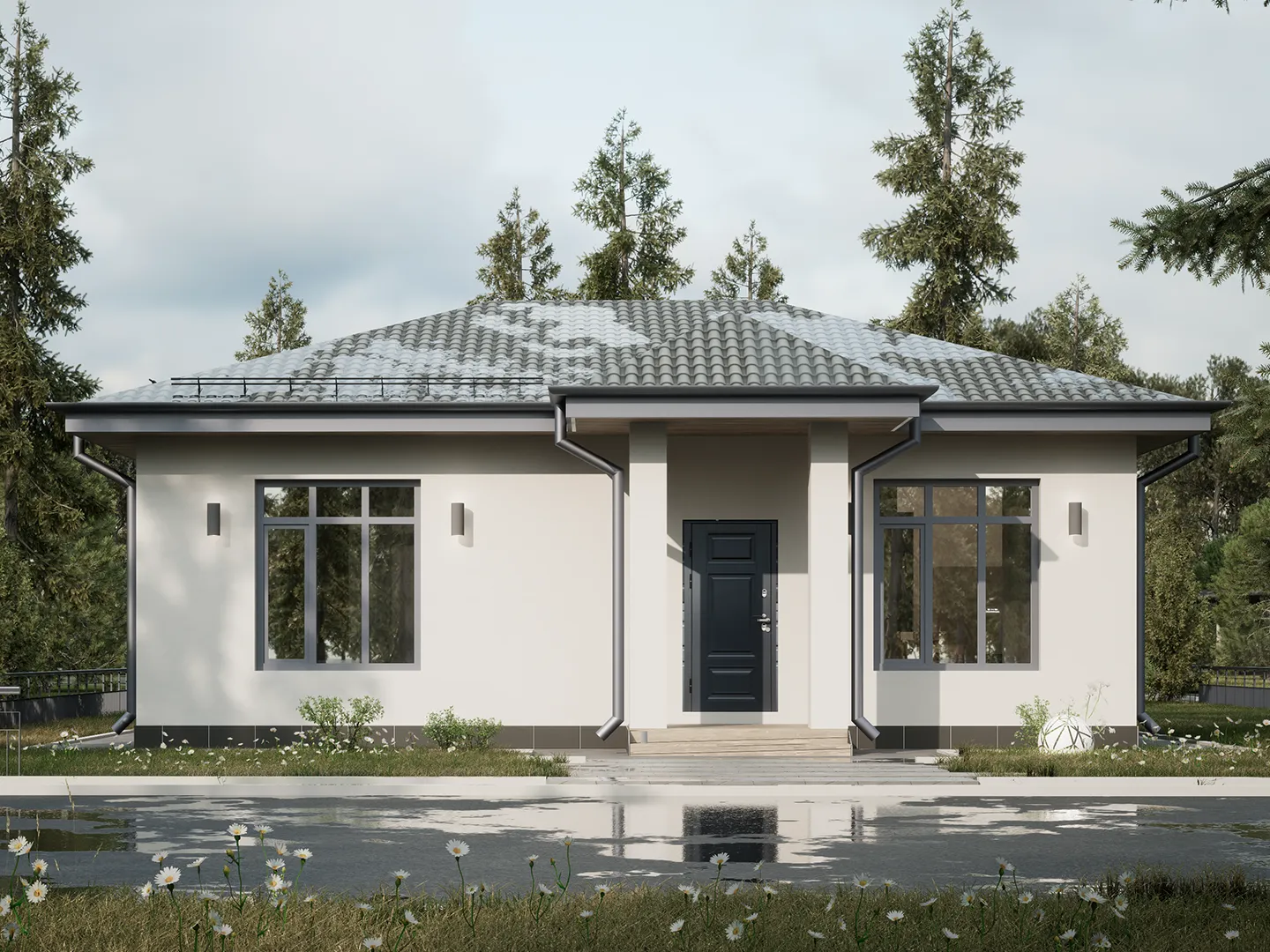 Одноэтажный дом FK-70 Б. Кургузи