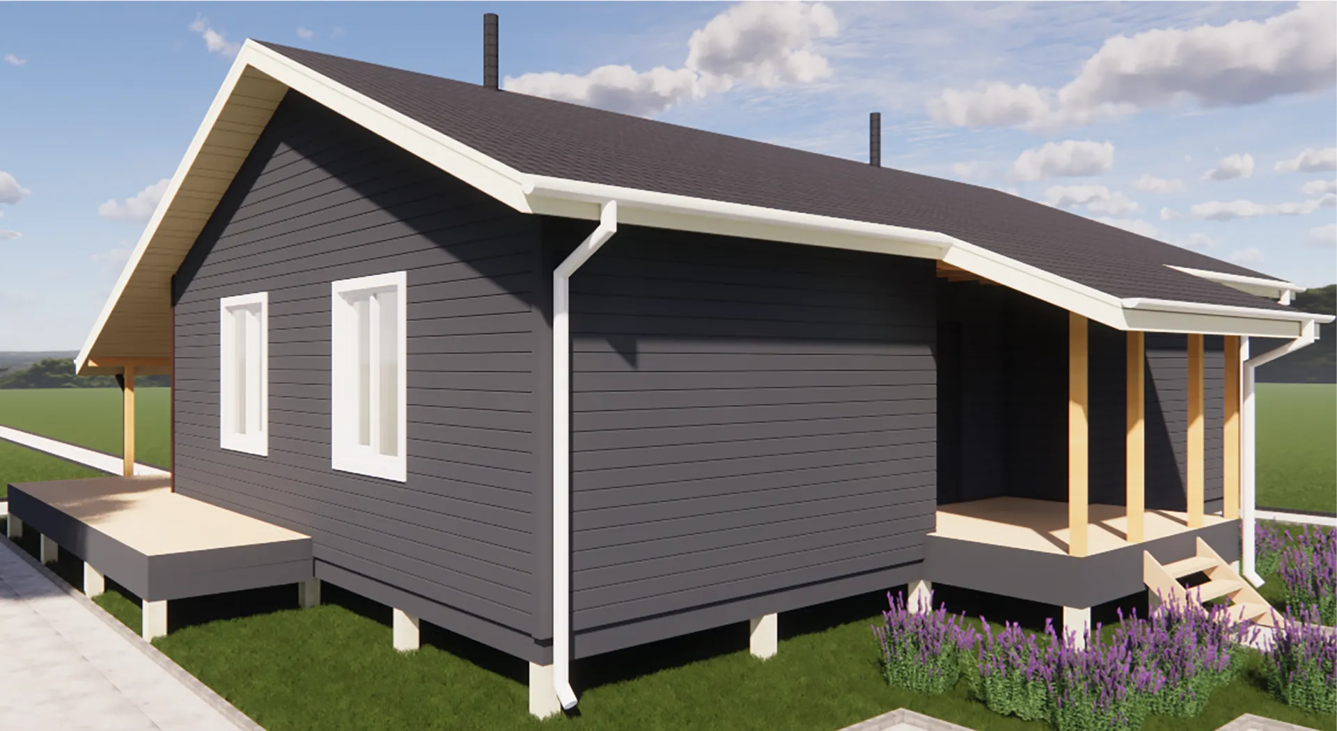 Одноэтажный дом 