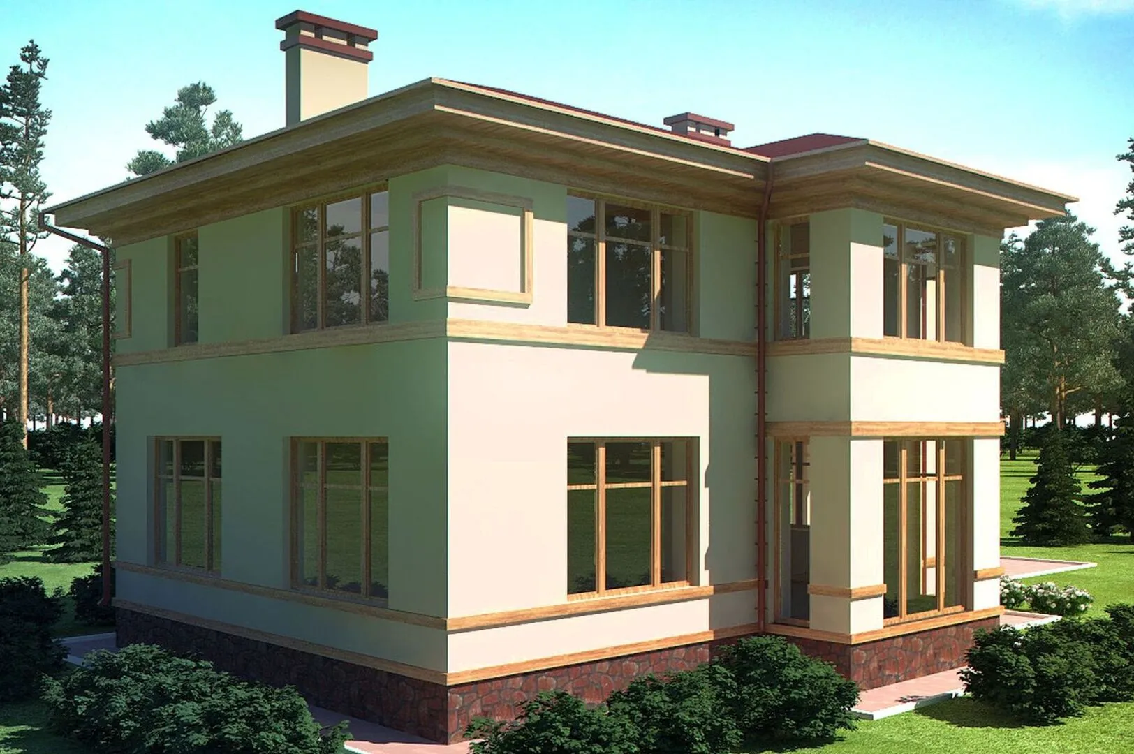 Двухэтажный проект дома 