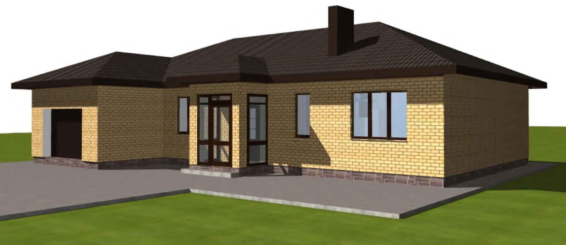 Одноэтажный дом Гаражная - 31